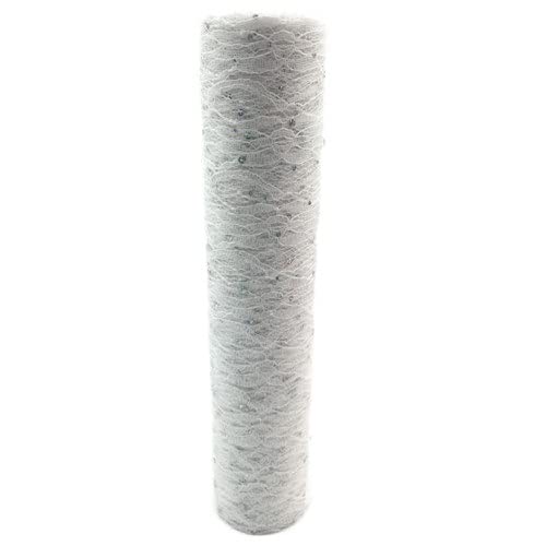 Organza Stoff Rolle, 30 cm 10 yards spitze glitter pailletten tüll rollen mesh DIY. Tüll Stoff Hintergrund Hochzeit Geburtstag Party Tischdekoration Tischläufer(White) von HFGDRH