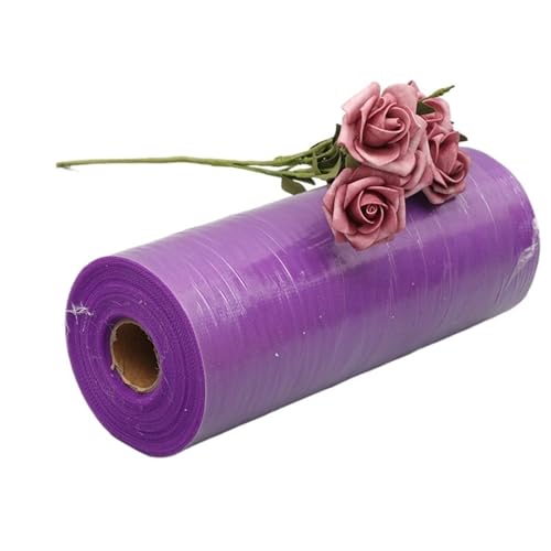 Organza Stoff Rolle, 30 cm 100yards weiße Tüllrollen 12inch DIY. Dekorative Handwerk Tüll Rolls Spule for Hochzeitsdekoration Weihnachtsveranstaltungsparty(Deep purple) von HFGDRH