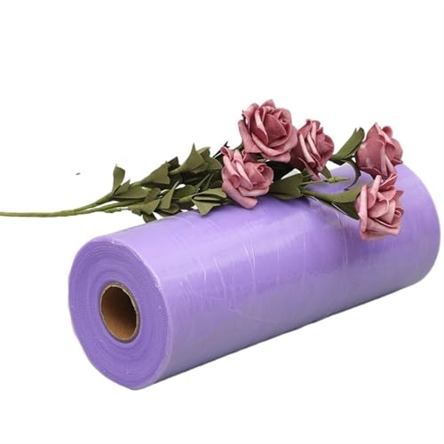 Organza Stoff Rolle, 30 cm 100yards weiße Tüllrollen 12inch DIY. Dekorative Handwerk Tüll Rolls Spule for Hochzeitsdekoration Weihnachtsveranstaltungsparty(Light purple) von HFGDRH