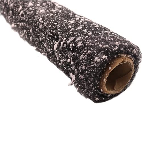 Organza Stoff Rolle, 4 yards/lot 50 cm breite schneeflocke dot glitter pailletten tulle rolle spule tutu hochzeitsdekoration DIY. Handwerker Wickelvorräte(Black) von HFGDRH