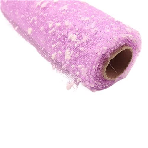 Organza Stoff Rolle, 4 yards/lot 50 cm breite schneeflocke dot glitter pailletten tulle rolle spule tutu hochzeitsdekoration DIY. Handwerker Wickelvorräte(Light purple) von HFGDRH