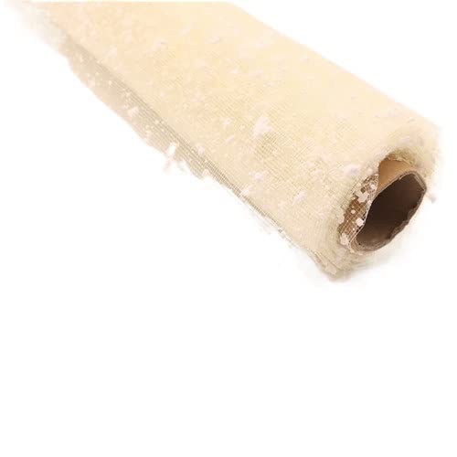 Organza Stoff Rolle, 4 yards/lot 50 cm breite schneeflocke dot glitter pailletten tulle rolle spule tutu hochzeitsdekoration DIY. Handwerker Wickelvorräte(Off white) von HFGDRH