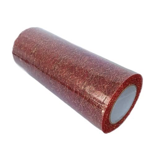 Organza Stoff Rolle, 9,2m / Rollen-Tüll-Roll-Spulen-Stoffband DIY. Tutu Rock Geschenk Handwerk Party Stuhl Sash Hochzeit Party Dekoration Gold Silber(Red) von HFGDRH