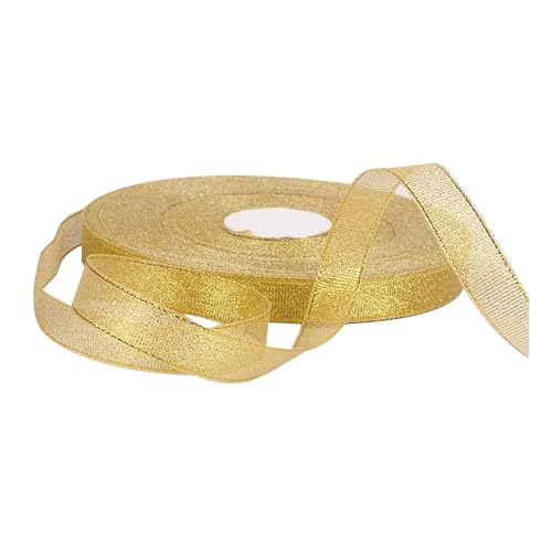 HFLDMA Geschenkband 1 Rolle Glitzerband, Geschenkverpackungsband, dekoratives Band für Geschenkverpackungen, Kunsthandwerk, Haarschleifen, Hochzeitsfeier-Dekoration und mehr von HFLDMA