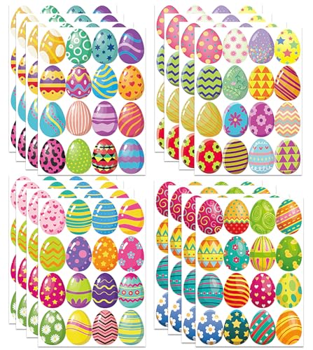 256 Stück Ostereier Aufkleber, Ostereier Dekorationen, Ostern Aufkleber für Kinder, Bunte Cartoon, Osterdeko DIY Basteln Deko für Kinder Osteraufkleber Ostersticker Selbstklebend von HFMYGS