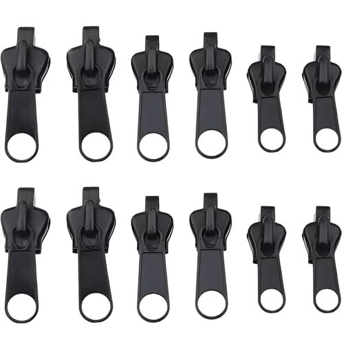 HFMYGS 12 Stück Reißverschluss Schieber Ersatz,Reißverschluss Ersatz Zipper Zipper Pull Fixer,Abnehmbare Reißverschluss Zipper Pull Fixer Reißverschluss Für Jacken,Rucksäcke,Koffer von HFMYGS