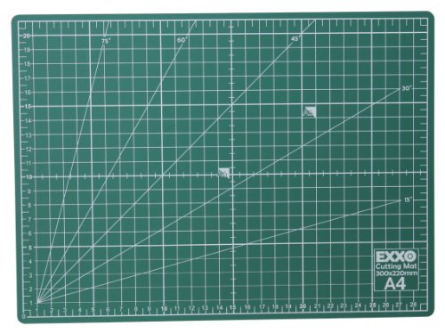 EXXO 10050 Schneidematte/Schneideunterlage A4, 300 x 220 mm, 5-lagig und selbstheilend, grün von HFP