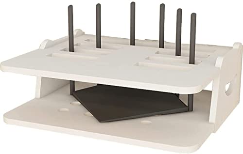 Kabelloser Router-Aufbewahrungsregal, TV-Box, Router-Set, Topbox, PCDVD-Player, einlagig, Aluminium, Wandhalterung, Aufbewahrungsregal (Farbe: Weiß, Größe: 34 x 30 x 12 cm) (Weiß 34 x 30 x 12 cm) von HFRUUWSEHJJKK