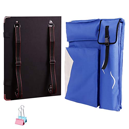 Multifunktionale blaue Canvas-Tasche, faltbare Staffelei, tragbares Staffelei-Set, Outdoor-Schulter-Rucksack, Rucksack (Größe: Canvas-Tasche + Zeichenbrett) () von HFRUUWSEHJJKK