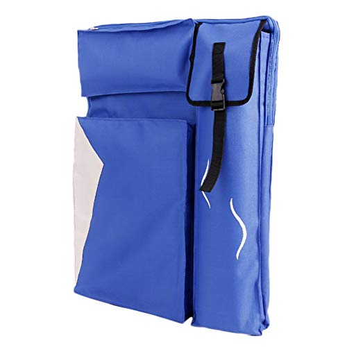 Multifunktionale blaue Canvas-Tasche, faltbare Staffelei, tragbares Staffelei-Set, Outdoor-Schulter-Rucksack, Rucksack (Größe: Canvas-Tasche + Zeichenbrett) () von HFRUUWSEHJJKK