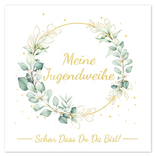 40 Stück Servietten Meine Jugendweihe, 33x33cm Jugendweihe Papierserviette, Jugendweihe Tischdeko, Jugendweihe Deko für Jungen Mädchen von HFVZCB