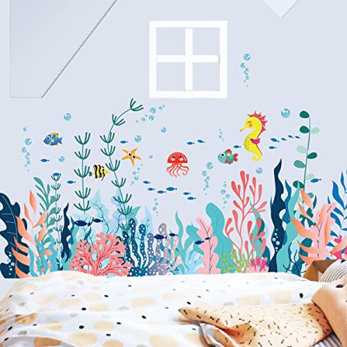 HGDESIGN® Wandtattoo Wandaufkleber Quallen Fisch UnterwasserwelJellyfish Kinderzimmer Babyzimmer Kind Baby Junge Mädchen Badezimmer Wandsticker Wanddeko Selbstklebend (C) von HGDESIGN