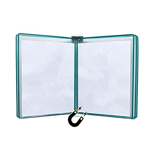 Aktenorganisator, verstellbarer Schreibtisch-Flip-Aktenhalter, wandmontierter Aktenhalter, A3-Display-Wandordner, A3 [16,53 Zoll × 11,69 Zoll] 10 Taschen, an Metallgerät befestigt(Green) von HGDNNDEOP