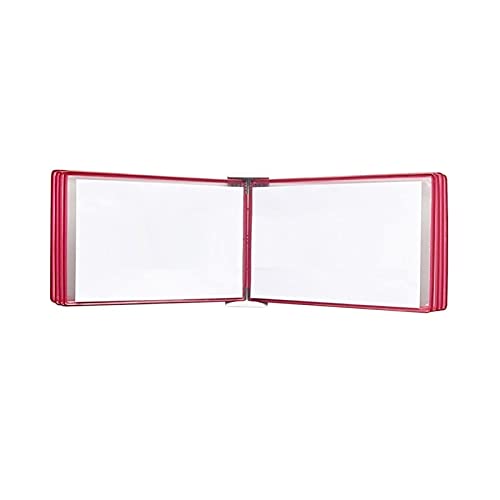 Aktenorganisator, verstellbarer Schreibtisch-Flip-Aktenhalter, wandmontierter Aktenhalter, A3-Display-Wandordner, A3 [16,53 Zoll × 11,69 Zoll] 20 Taschen(Rosso) von HGDNNDEOP