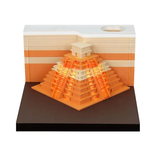 3D-Notizblock, 3D-Notizblock, Kunstblöcke, Pyramiden-3D-Notizblock mit Stifthalter, 262 Blatt, 3D-Klebernotizen, zum Abreißen, 3D-Kunst-Memo-Block, Papierschnitzerei, 3D-Kunst-Notizblock, für Schule, von HHFLRAWA