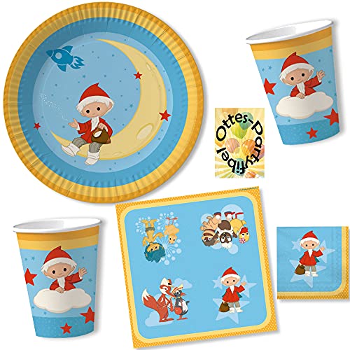 HHO Unser Sandmännchen-Party-Set Sandmann-Party-Set 36tlg. für 8 Gäste : 8 Teller 8 Becher 20 Servietten von HHO