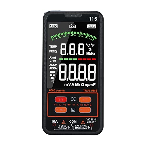 HHOZsafety Samnuerly tragbares elektrisches Prüfwerkzeug für zu Hause RM115 Digitalmultimeter 6000 Counts True RMS AC/DC Spannung/Kapazität/Widerstand/Diodenvoltmeter Mess von HHOZsafety