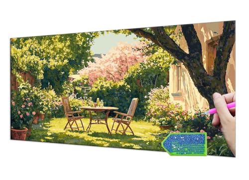 Diamond Painting Forest Landscape, 5D Diamant Painting Bilder Erwachsene Groß, Diamond Painting Set for Adults and Kinder Beginners, DIY Mosaic Making Craft Set for Home Wall Decoration 20x40 cm T-921 von HHQGOUYG