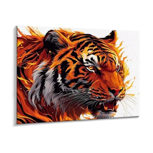 Malen Nach Zahlen Erwachsene, Tiere Tiger Paint by Numbers Malen Nach Zahlen, DIY mit Pinseln und Acrylfarben Handgemalt Ölgemälde für Geschenke und Wand Dekoratio, Ohne Rahmen 50 x 70 cm R-210 Malen Nach Zahlen Erwachsene, Tiere Tiger Paint by Numbers Malen Nach Zahlen, DIY mit Pinseln und Acrylfarben Handgemalt Ölgemälde für Geschenke und Wand Dekoratio, Ohne Rahmen 50 x 70 cm R-210 von HHQGOUYG