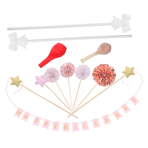 HIAKDOFT 12-teiliger Tortenaufsatz: Roségoldene Happy Birthday-dekorationen, Glitzersterne, Konfetti-luftballons, Fächer-ornamente Für Die Dekoration Von Geburtstagstorten HIAKDOFT 12-teiliger Tortenaufsatz: Roségoldene Happy Birthday-dekorationen, Glitzersterne, Konfetti-luftballons, Fächer-ornamente Für Die Dekoration Von Geburtstagstorten von HIAKDOFT