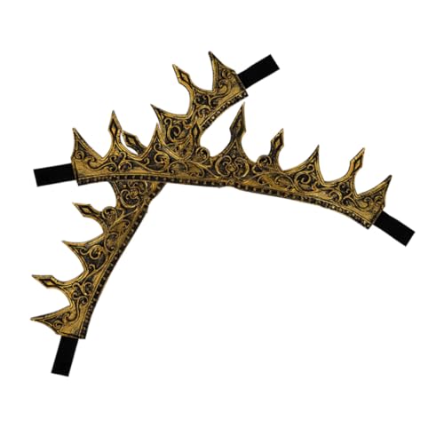 HIAKDOFT 2Pcs King's Crown Tiara mittelalterliche Krone Cosplay -Requisiten Kostüm-Requisite goldene krone mittelalter krone Königskrone Requisite mittelalterliche Tiara Kronmänner schäumen von HIAKDOFT