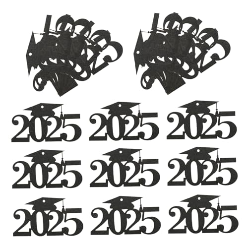 HIAKDOFT 30 Stück 2025 Stück Papier Abschlussdekoration 2025 Diplom Konfetti Party Abschlussdekorationen 2025 Grad-Cap-Ausschnitte Abschlussfeier liefert Abschluss Tischdekoration Schwarz HIAKDOFT 30 Stück 2025 Stück Papier Abschlussdekoration 2025 Diplom Konfetti Party Abschlussdekorationen 2025 Grad-Cap-Ausschnitte Abschlussfeier liefert Abschluss Tischdekoration Schwarz von HIAKDOFT