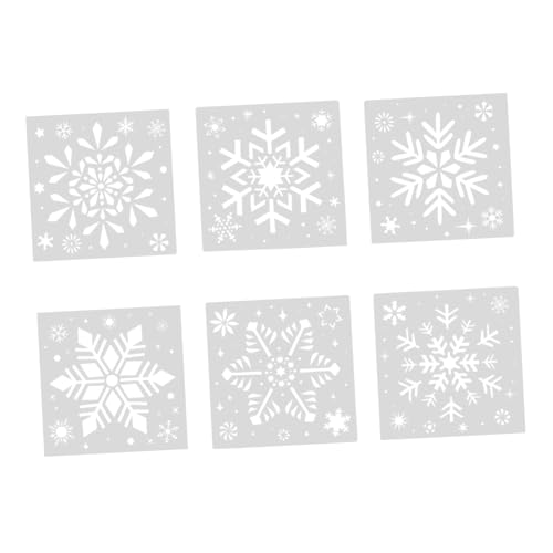 HIAKDOFT 6 Stück Teiliges Schneeflocken Schablonen Weihnachtsmotive Wiederverwendbar DIY Malvorlagen Wandmalerei Fenster Dekoration Bastelvorlagen für Erwachsene HIAKDOFT 6 Stück Teiliges Schneeflocken Schablonen Weihnachtsmotive Wiederverwendbar DIY Malvorlagen Wandmalerei Fenster Dekoration Bastelvorlagen für Erwachsene von HIAKDOFT