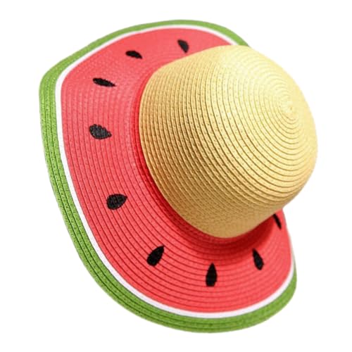 HIAKDOFT Wassermelonenhut Sonnenhut Outdoor Gartenkappe Strandhut Sommerhut Eimerhut Für Breite Krempe Sonnenkappe Stroheimerhüte Frauen Für von HIAKDOFT