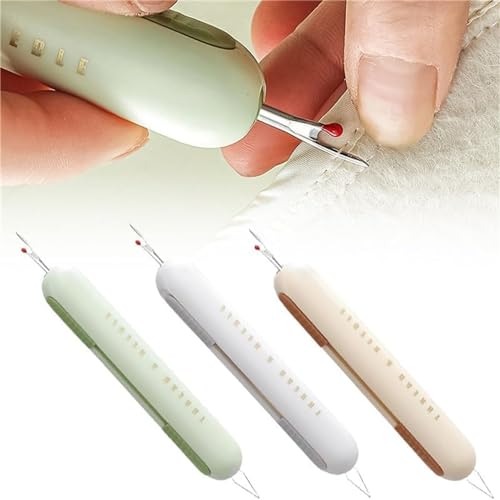 HIARAN Upgraded Seam Ripper - 2024 New 2 in 1 Needle Threader Seam Ripper, Threading and Seam Remover Tool for Sewing Crafting Knitting Thread Removing Supplies von HIARAN