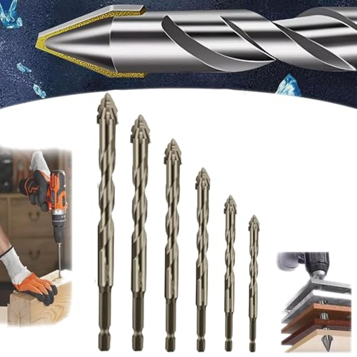 New Four-Flute Sawtooth Eccentric Drill Bit,Cozy Hoome Drill Bit,Four-Edged Serrated Eccentric Drill,High-Strength Eccentric Twist Drill Bit Oblique Head Eccentric Drill Bit (4+5+6+8+10+12mm) von HIDRUO