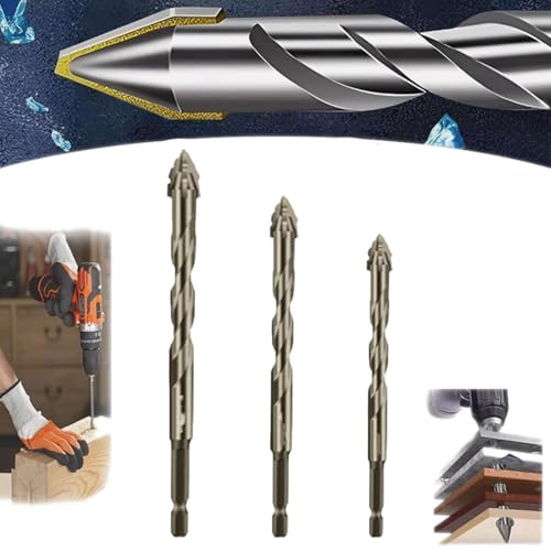 New Four-Flute Sawtooth Eccentric Drill Bit,Cozy Hoome Drill Bit,Four-Edged Serrated Eccentric Drill,High-Strength Eccentric Twist Drill Bit Oblique Head Eccentric Drill Bit (6+8+10mm) von HIDRUO