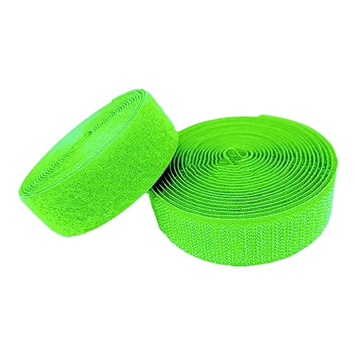 Aufnähen von Nylon-Stoffbändern ohne Kleber 40 mm großes Klettband for Aufnähen, nicht selbstklebende Nylon-Stoffstreifen for Kleidung, Schuhe, Basteln(Green,38MM x 5 Yard) von HIFRQVVC