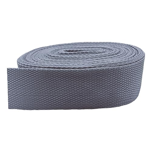 HIFRQVVC Nylon-Gurtband, Gepäckgurt, 25 mm Polypropylen for Taschen, Bastelarbeiten, Rucksäcke, Gepäckumreifung(Grey,25mm x 20 Yard) von HIFRQVVC