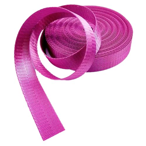 HIFRQVVC Nylon-Gurtband, Gepäckgurt, Gurtband 25 mm, 1 Zoll Nylonband for Taschen, Rucksäcke, Gürtel, Basteln, Griffe, Gepäck, Fracht(Rosered,10 Yard) von HIFRQVVC