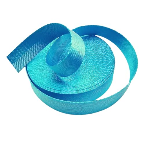 HIFRQVVC Nylon-Gurtband, Gepäckgurt, Gurtband 25 mm, 1 Zoll Nylonband for Taschen, Rucksäcke, Gürtel, Basteln, Griffe, Gepäck, Fracht(SkyBlue,5 Yard) von HIFRQVVC