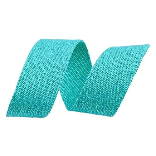 HIFRQVVC Nylon-Gurtband, Gepäckgurt, Gurtband - 25 mm 5 10 20 Yard Polyester-Baumwoll-Gurtband for Taschengurte, Griffe(Light Green,5 Yard) von HIFRQVVC