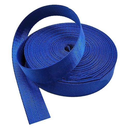 HIFRQVVC Nylon-Gurtband, Gepäckgurt, Gurtband 25mm, Schweres Nylonband for Taschen, Fracht, Gepäck, Outdoor-Klettern(Royal Blue,50 Yard) von HIFRQVVC