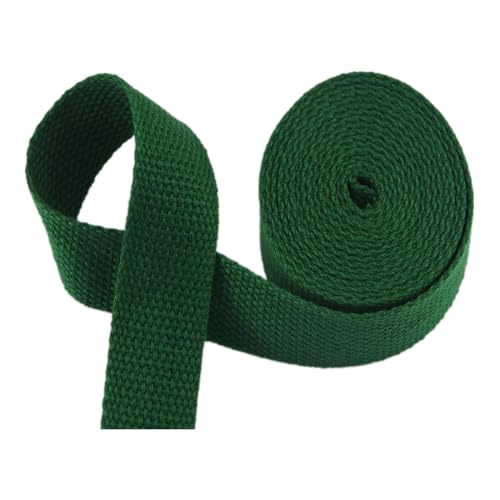 HIFRQVVC Nylon-Gurtband, Gepäckgurt, Gurtband - Baumwoll-Gurtband for Taschengurte, Gepäck-Frachtgurte - 4,5 Meter/Rolle(Green,20 mm) von HIFRQVVC