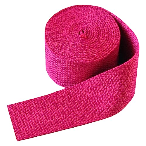 HIFRQVVC Nylon-Gurtband, Gepäckgurt, Gurtband – Polstergurtband aus Polyester-Baumwolle for Taschengurte, Wimpel, Frachtgepäckgurte, 9 Meter/Rolle(Rose Red,25 mm) von HIFRQVVC