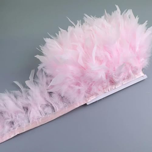 Party Hochzeitskleid Nähen Basteln Kostüme Federn 10-15 cm Federn Trim DIY Hochzeit Türkei Feder Band Handwerk Nähen Kleidung Party Plume Handgemachte Wohnkultur(Baby Pink) von HIFRQVVC