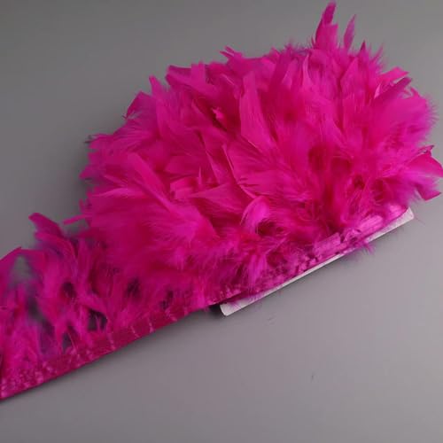 Party Hochzeitskleid Nähen Basteln Kostüme Federn 10-15 cm Federn Trim DIY Hochzeit Türkei Feder Band Handwerk Nähen Kleidung Party Plume Handgemachte Wohnkultur(Hot Pink) von HIFRQVVC