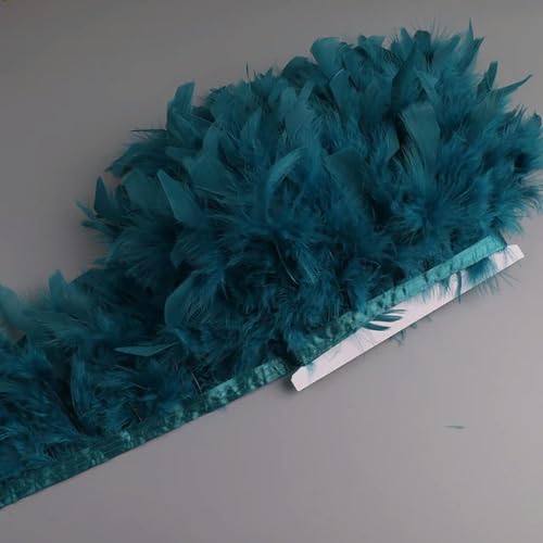 Party Hochzeitskleid Nähen Basteln Kostüme Federn 10-15 cm Federn Trim DIY Hochzeit Türkei Feder Band Handwerk Nähen Kleidung Party Plume Handgemachte Wohnkultur(Peacock Blue) von HIFRQVVC