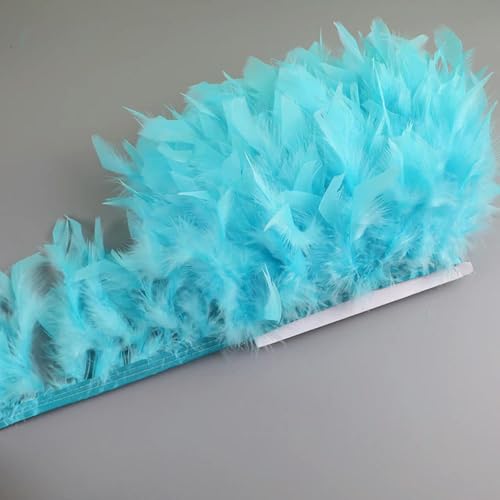 Party Hochzeitskleid Nähen Basteln Kostüme Federn 10-15 cm Federn Trim DIY Hochzeit Türkei Feder Band Handwerk Nähen Kleidung Party Plume Handgemachte Wohnkultur(Turquoise) von HIFRQVVC