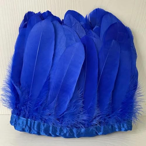 Party Hochzeitskleid Nähen Basteln Kostüme Federn 15–20 cm natürliche Gänsefedern, Fransen for Handarbeit, Nähen, Kleidung, Federbesatz, DIY, Hochzeit, Feder, dekorativ(Royal Blue) von HIFRQVVC