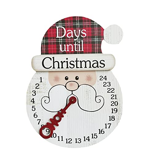 HIGGEL 2022 Neu Weihnachten Holzanhänger Kreative Weihnachten Countdown Home Decoration Holz Urlaub Kalender Anhänger Geeignet für Wohnzimmer, Schlafzimmer, Einkaufszentrum, Klassenzimmer (A1) von HIGGEL