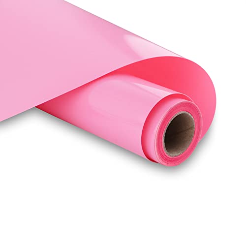 HIKENRI Plotterfolie Textil,Vinylfolie Plotter Rosa 30.5×305cm Plotterfolie Vinyl Selbstklebend Adhesive Vinyl Flexfolie Hellgrün,für Bastelprojekte,Schilder,Scrapbooking,T-Shirt-Druck von HIKENRI