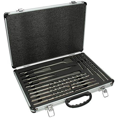 Coffret EN ALUMINIUM Hitachi-12 Bohrer 2 Stacheln und 3 Meißel SDS-plus 402555 von HIKOKI