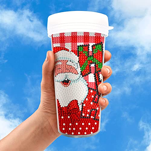 HILPATY 5D Diamond Painting Wasserflasche DIY 16oz BPA Free Water Bottle and Diamond Art Leak Proof Coffee Tumbler Cup with Lid for Travel Women Friends Colleague Kids (K) von HILPATY