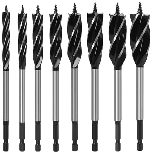 10-35mm Holzbearbeitung Twist Drill Bit Set Lange Vier-slot Vier-klinge Holzbearbeitung werkzeuge Loch Opene for Türschloss Holz Schlitzen Werkzeuge(10mm) von HIMKSRE