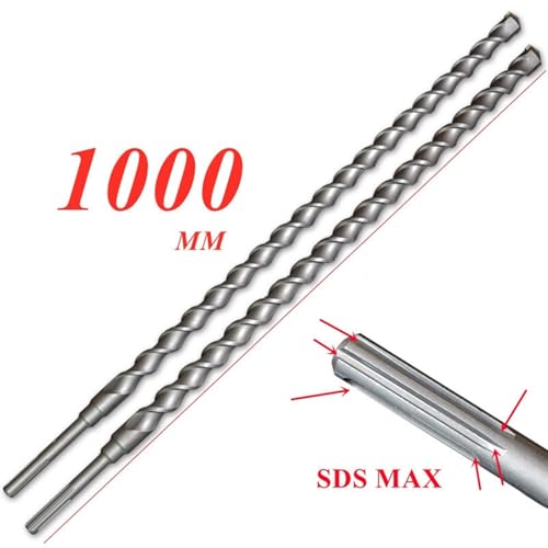 1000 mm Länge Steinbohrer SDS Plus Hammerbohrer Schlagbohrer Twist Metalllegierung Werkzeuge Professioneller Schlitzbohrer for Beton Granit, Wände, Keramikfliesen, Stein, Wand(14mm 1pcs) von HIMKSRE